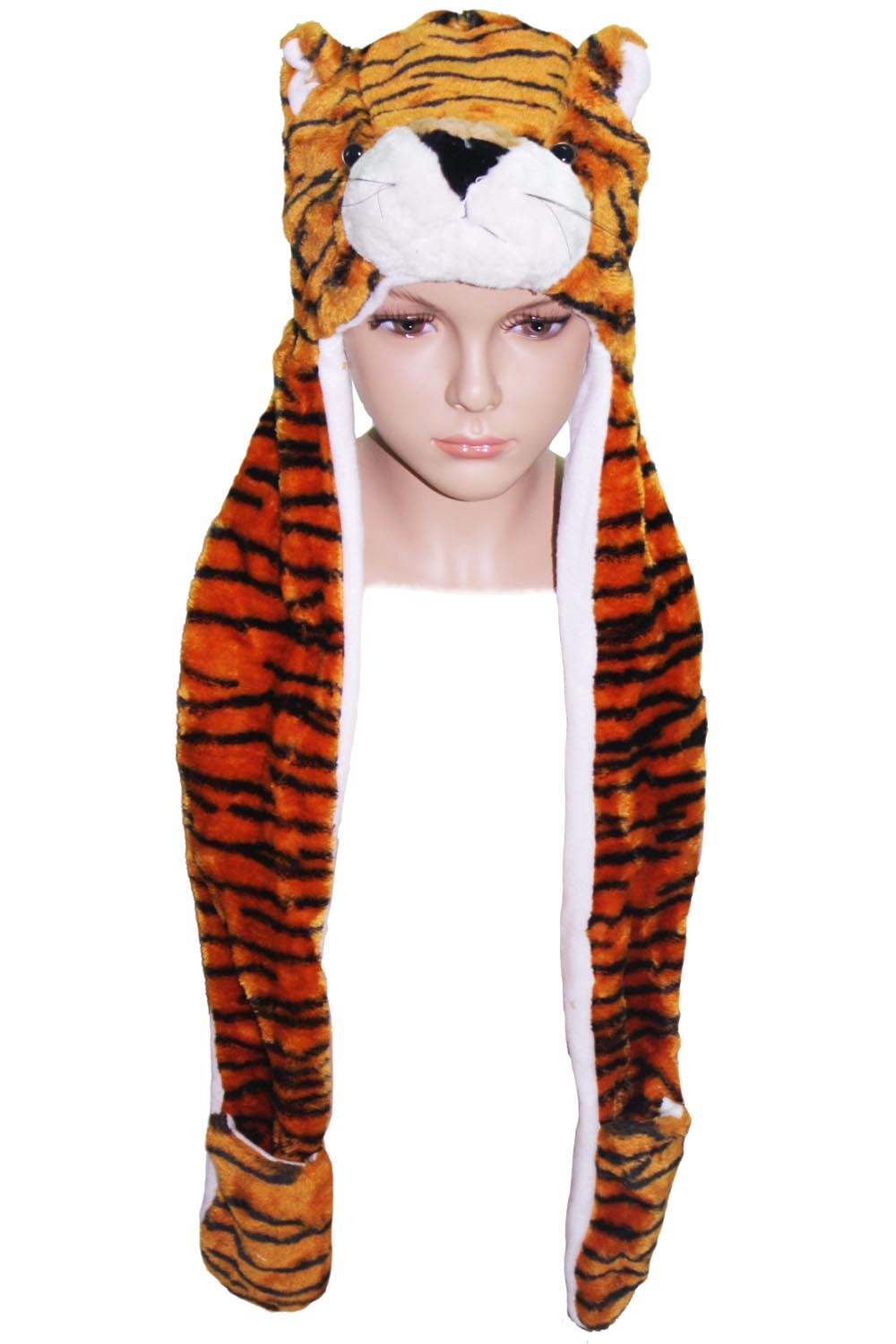 CAPPELLO TIGROTTO CON SCALDAMANI